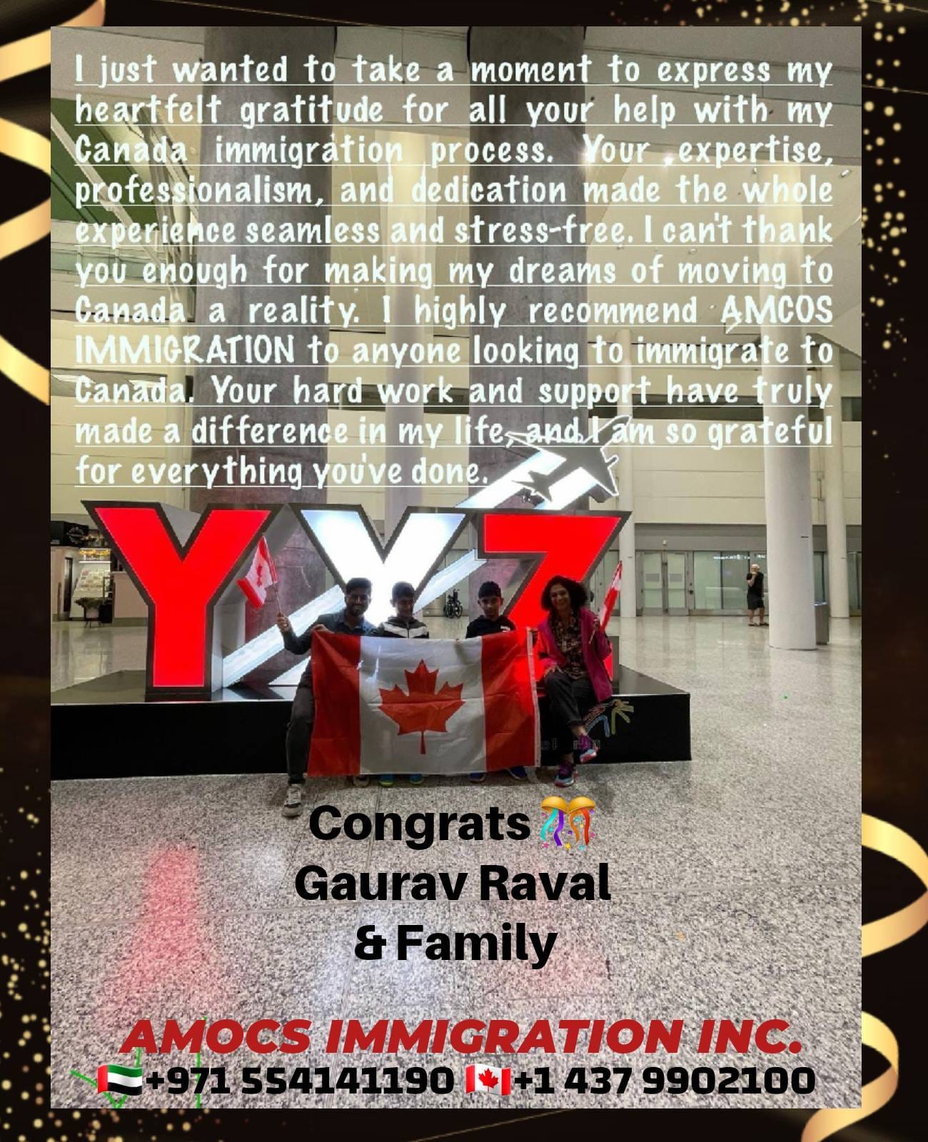 Gaurav Raval & Family — Client testimonial