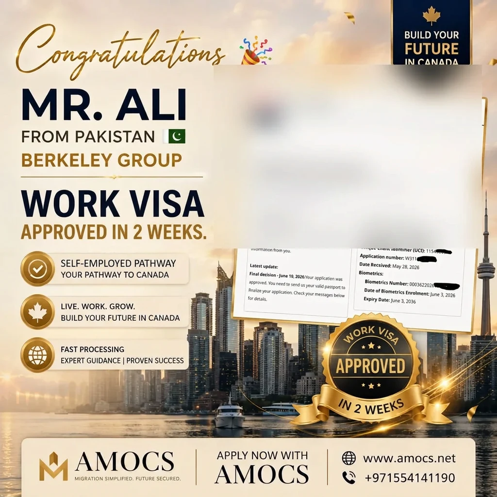 Mr. Ali — Work visa approved