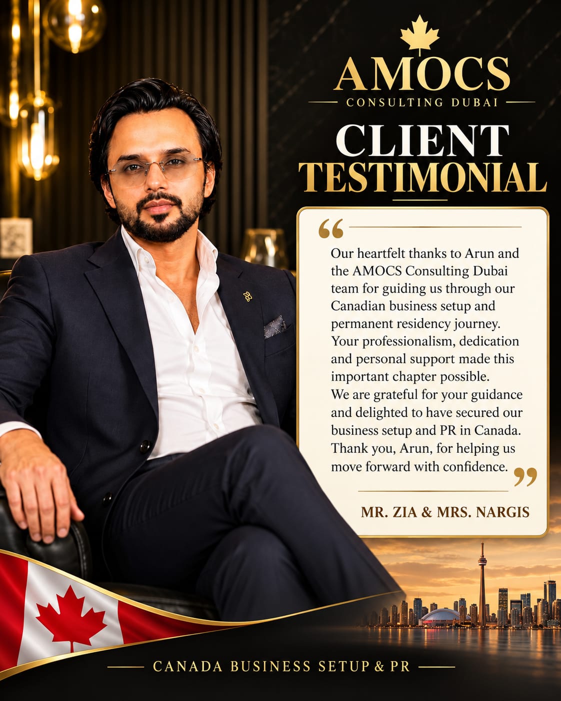 Mr. Zia & Mrs. Nargis — Client testimonial