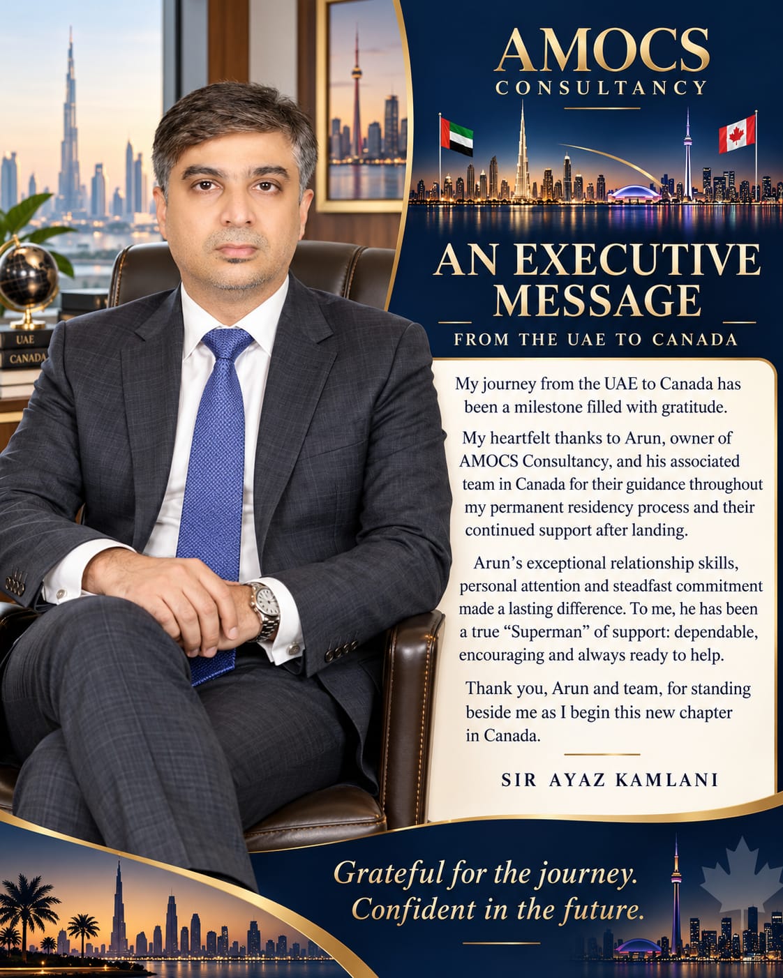 Sir Ayaz Kamlani — Client testimonial