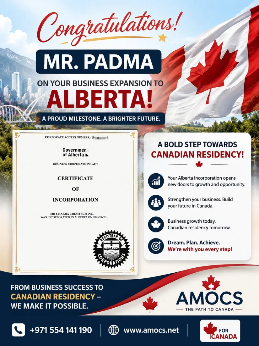Mr. Padma — Business expansion to Alberta