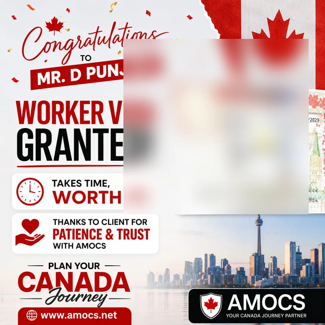Mr. D Punjabi — Worker visa granted